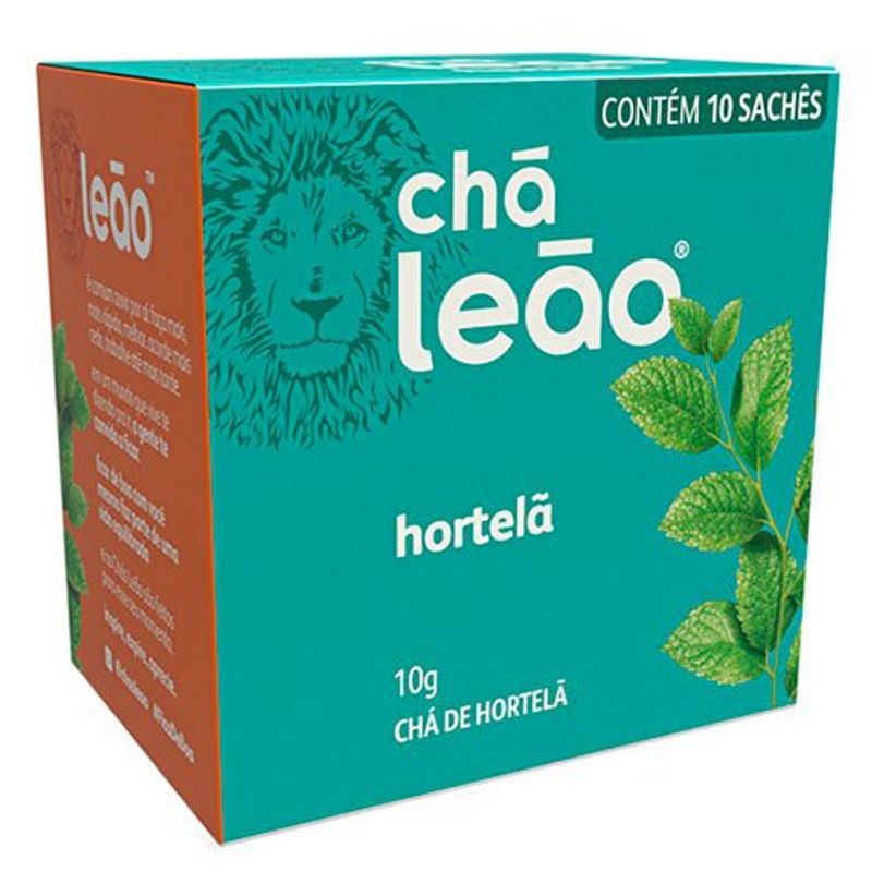 chá de hortelã 10g contém 10 sachês