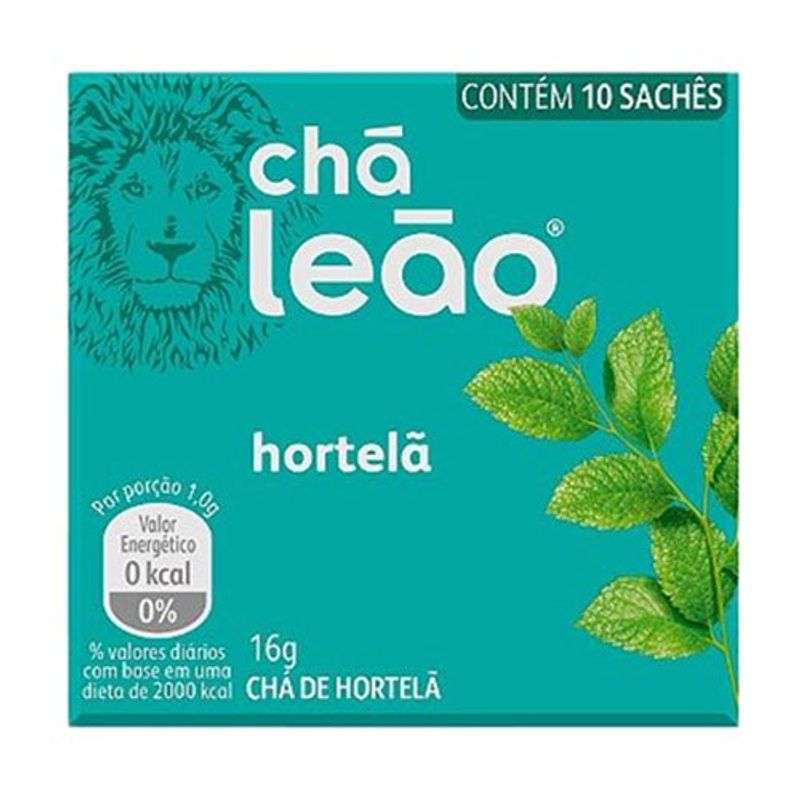 chá de hortelã 10g contém 10 sachês