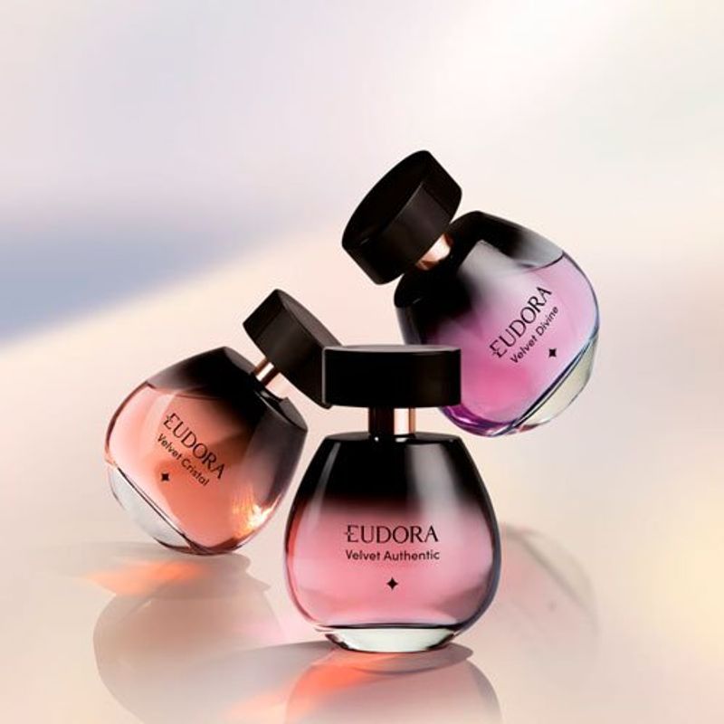 colônia desodorante eudora valvet cristal 100ml