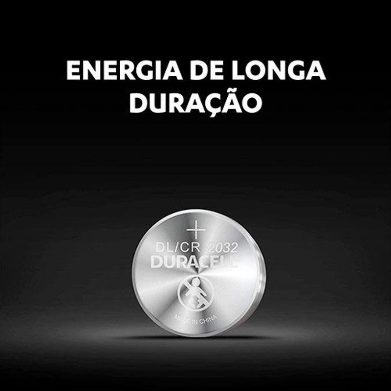 pilha moeda cr 2032 duracell 2 unidades