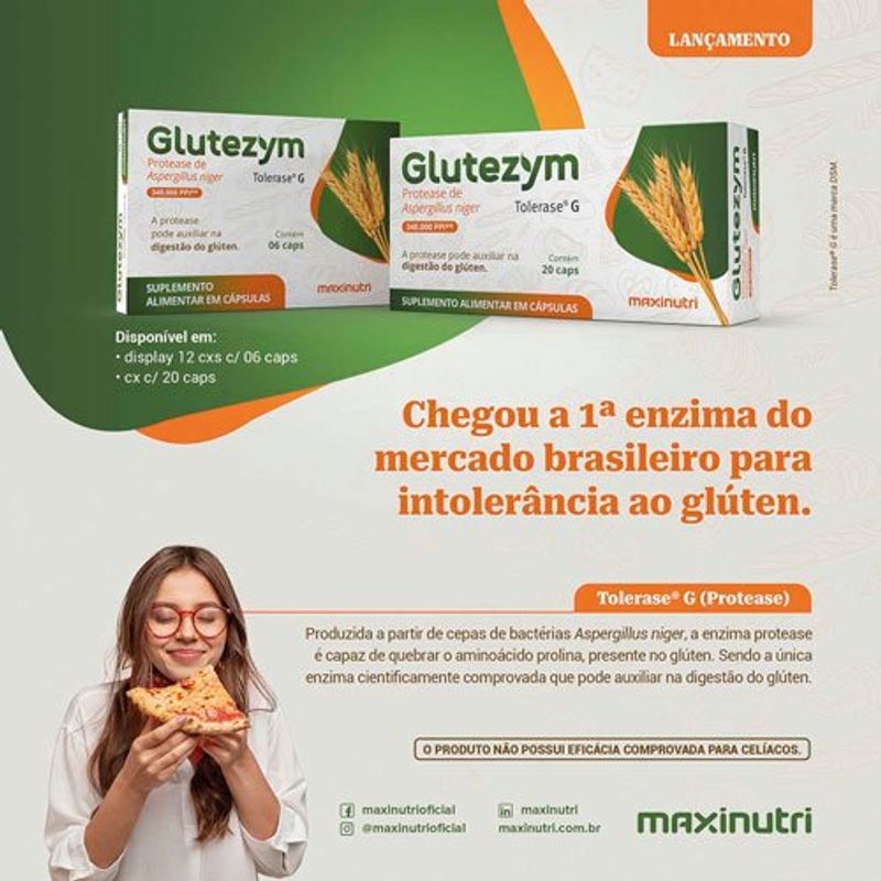 glutezym maxinutri com 20 cápsulas