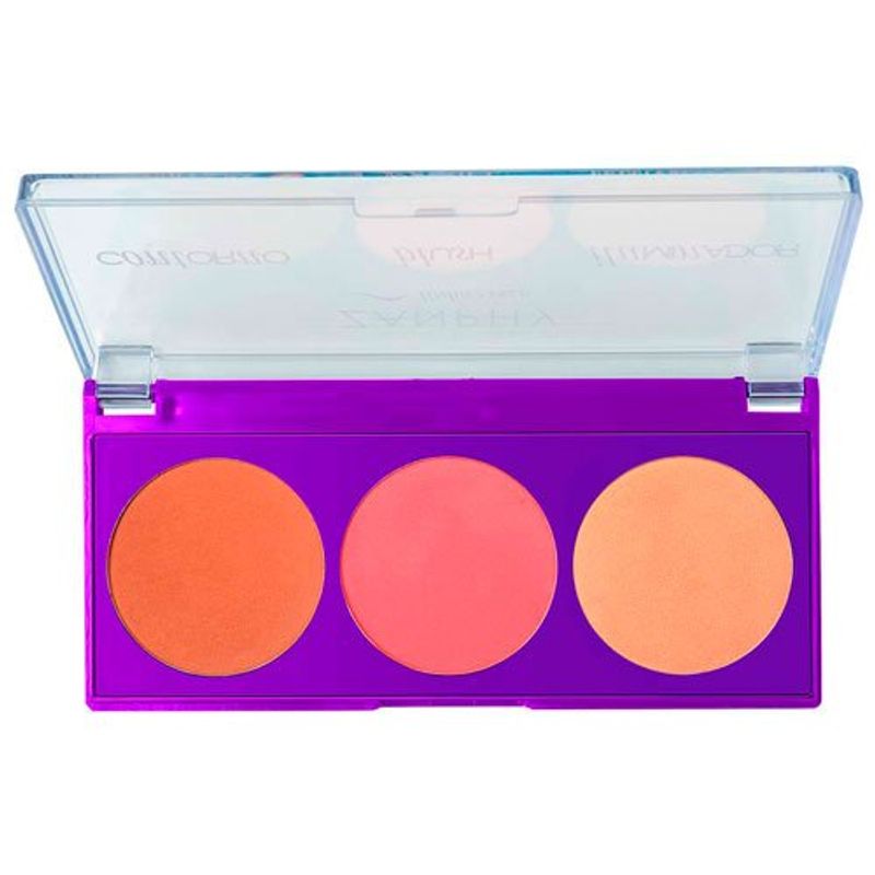 paleta trio zanphy contorno blush iluminador