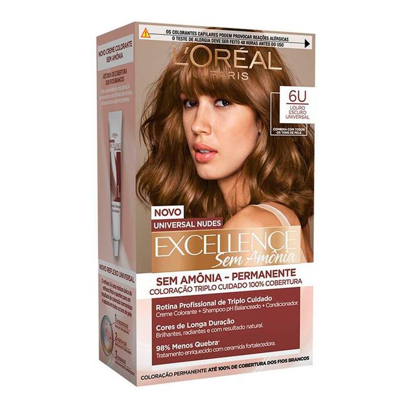 coloração imédia excellence sem amônia louro escuro universal 6u