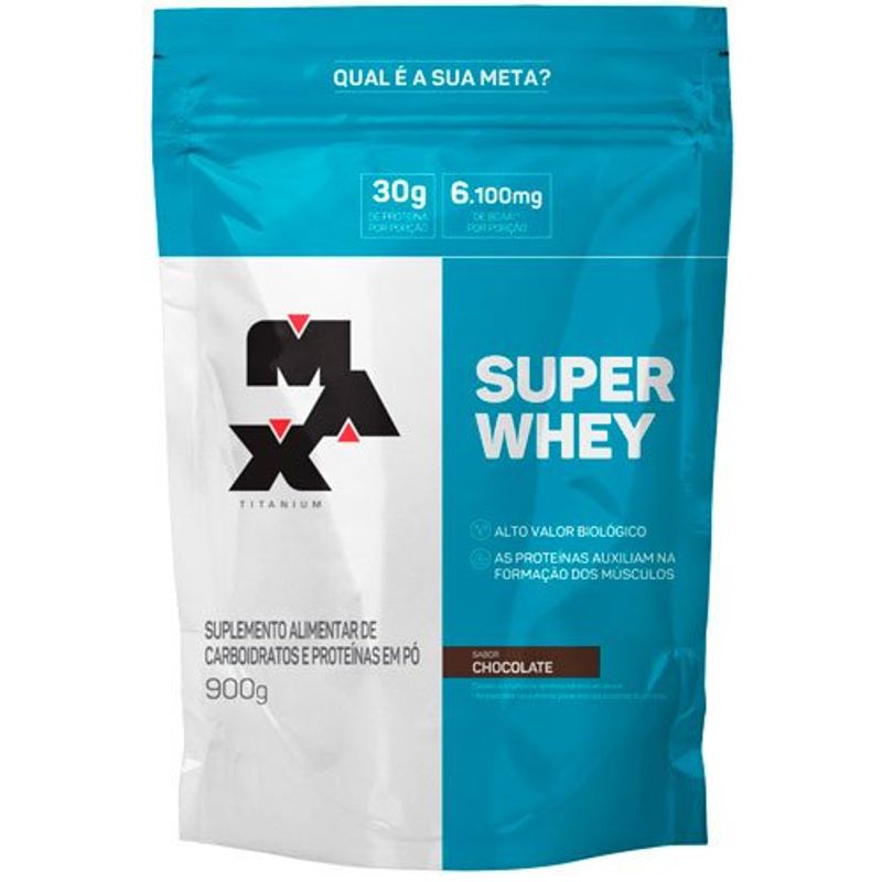 refil super whey max titanium chocolate 900g