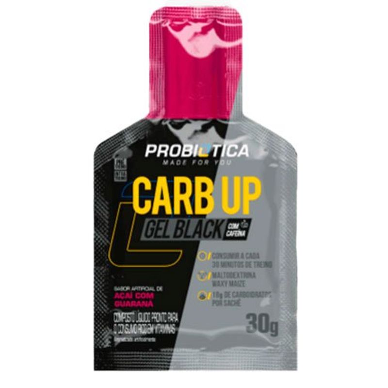 carb up gel energético probiótica sabor açaí com guaraná 30g