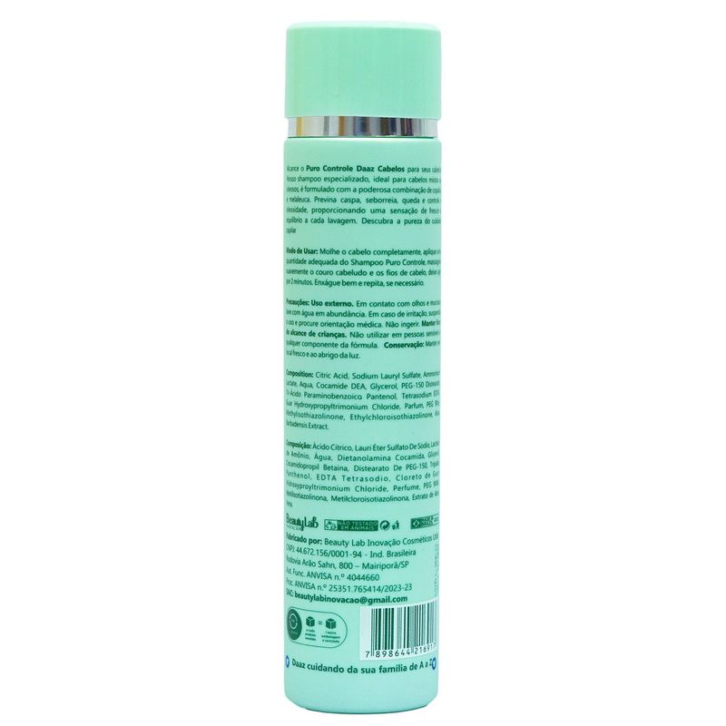 shampoo daaz puro controle 300ml