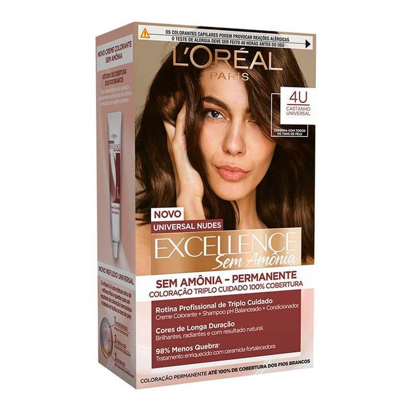 coloração imédia excellence sem amônia castanho universal 4u