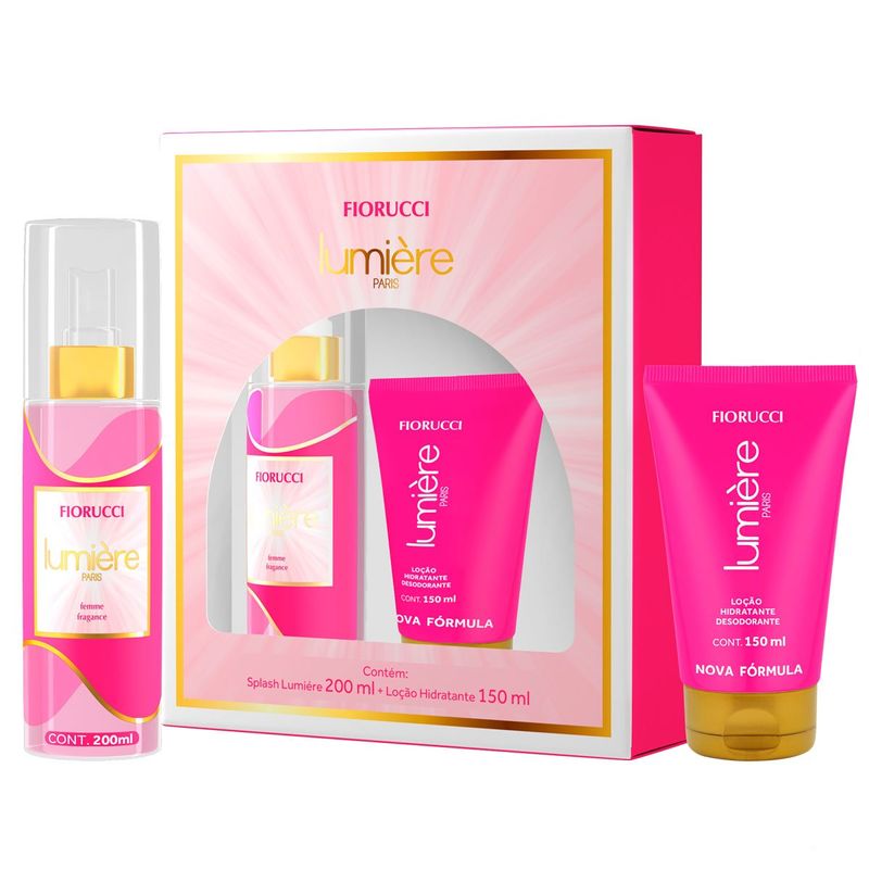 kit fiorucci lumière splash 200ml + loção hidratante 150ml