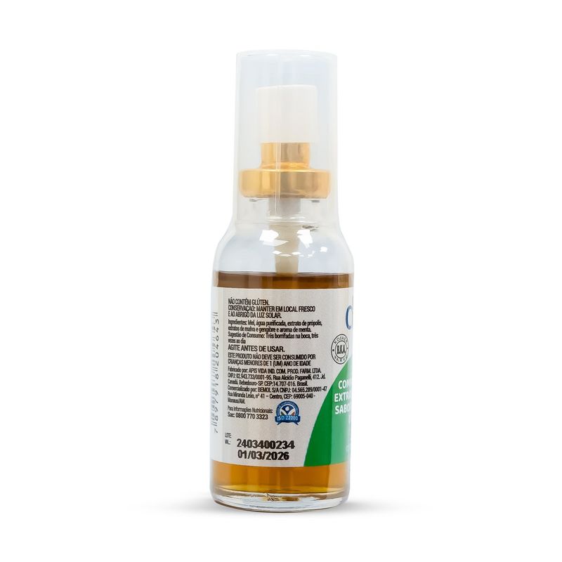 spray de mel e extrato de própolis daaz sabor menta , malva e gengibre 30ml