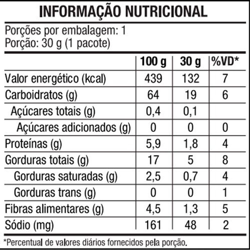 disney snack vitao sem glúten sabor cheddar 30g