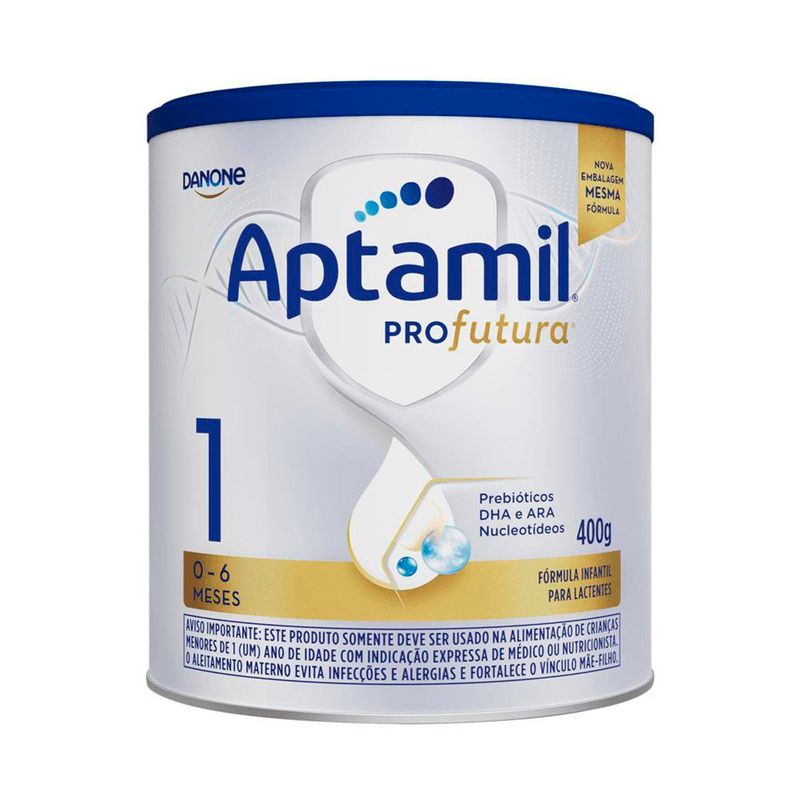 fórmula infantil aptamil profutura 1 danone 0 a 6 meses 400g