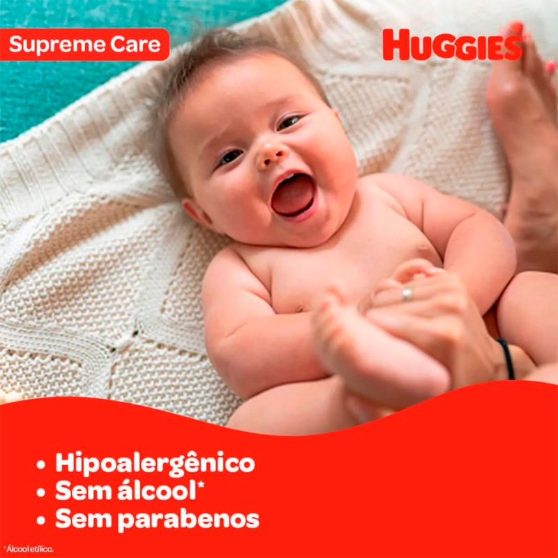 lenço umedecido huggies supreme care leve mais por menos 192 unidades