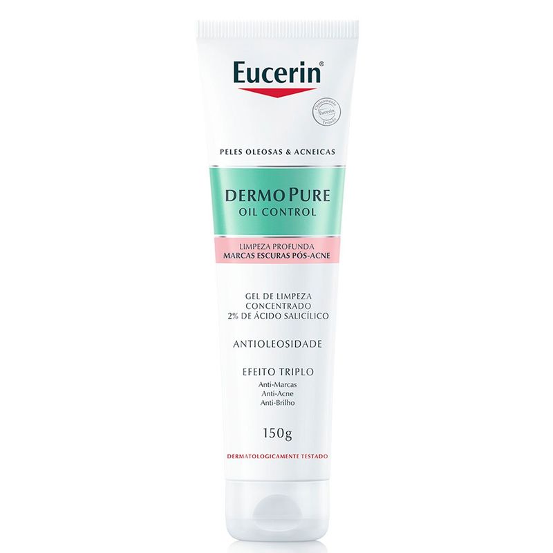 gel limpeza profunda eucerin dermo pure oil control 150g