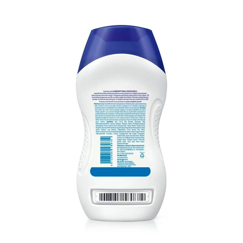 protetor solar corporal infantil sundown fps60 120ml