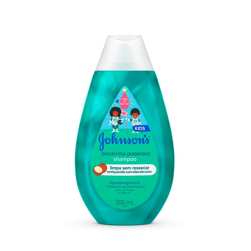 shampoo infantil johnson's baby blackinho poderoso 200ml