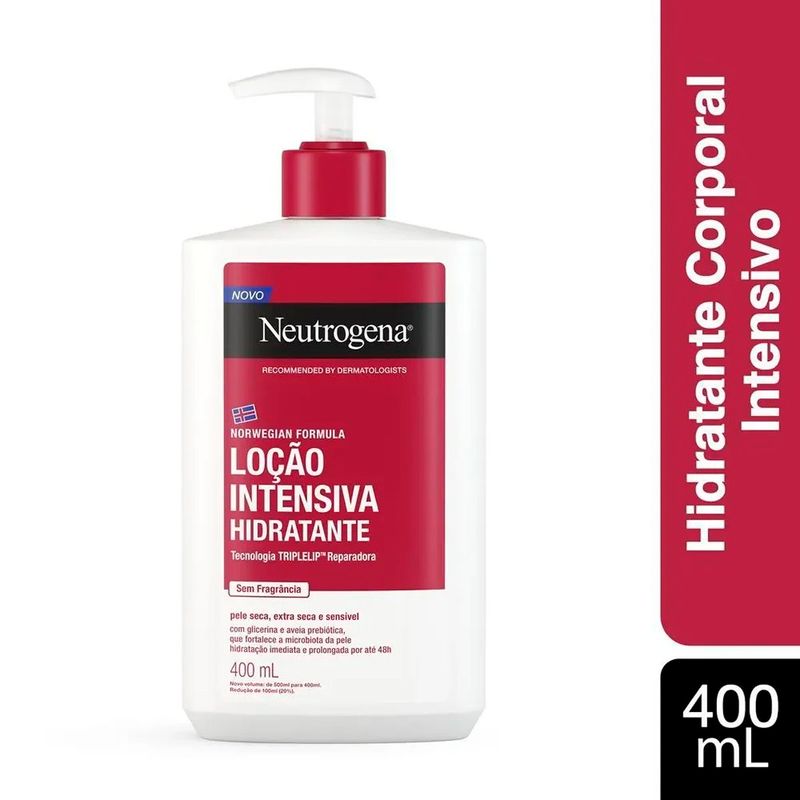 hidratante corporal neutrogena norwegian loção intensiva sem fragrância 400ml