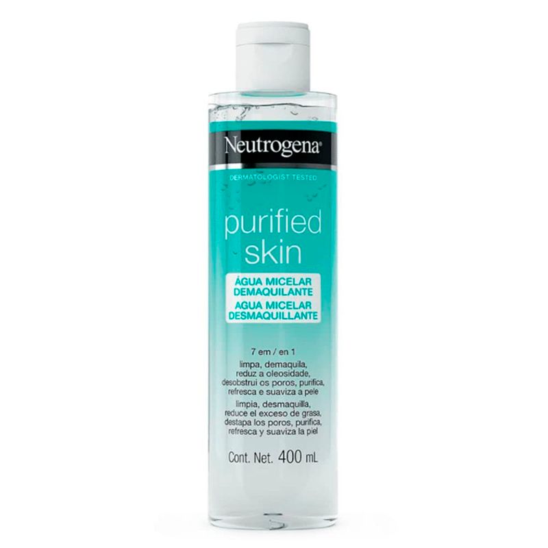 água micelar neutrogena purified skin 400ml