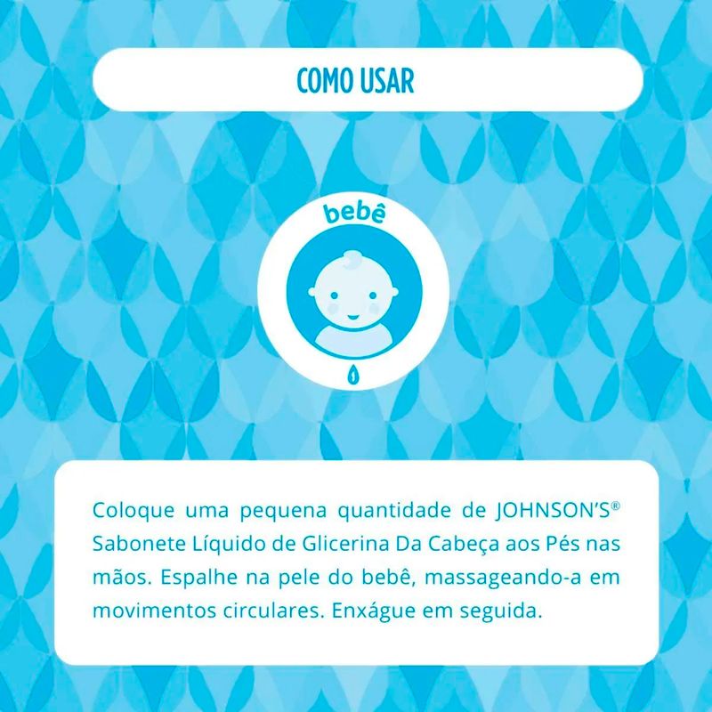 sabonete líquido refil johnson's baby cabeça aos pés 380ml