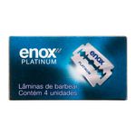 lâminas de barbear enox platinum duplo fio 4 unidades