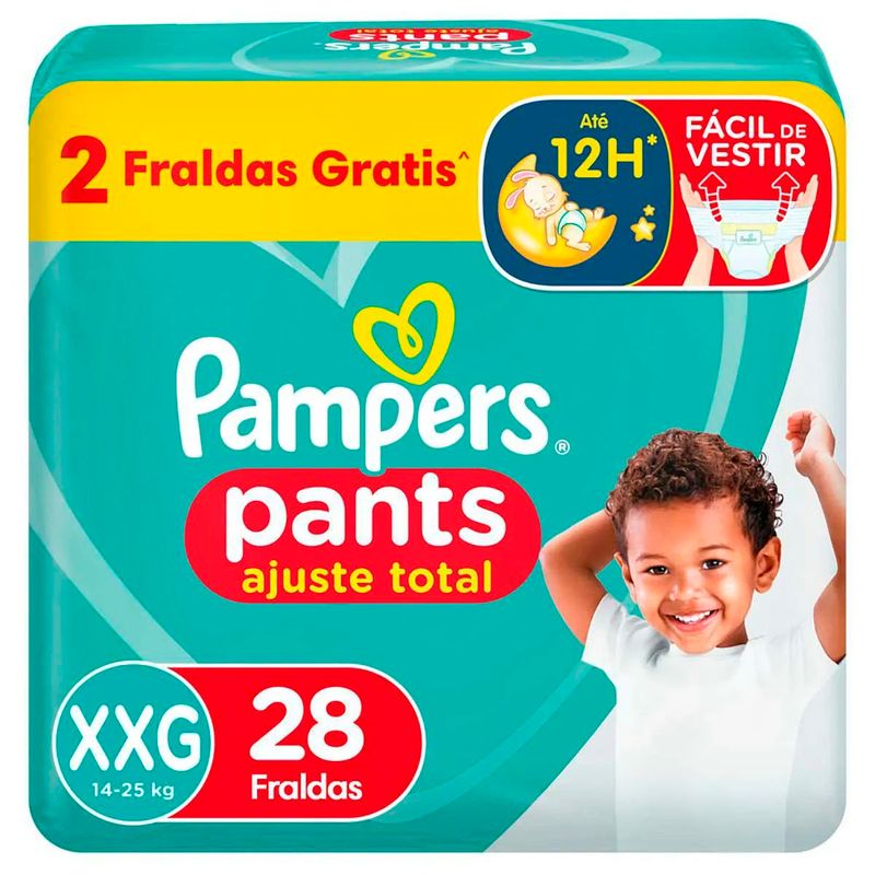 fralda pampers pants ajuste total xxg 28 unidades