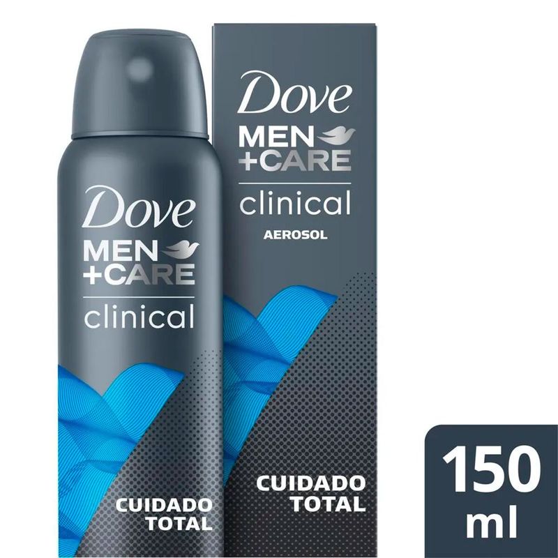 desodorante aerosol antitranspirante dove clinical cuidado total 150ml