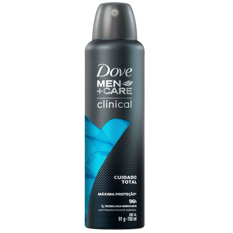 desodorante aerosol antitranspirante dove clinical cuidado total 150ml