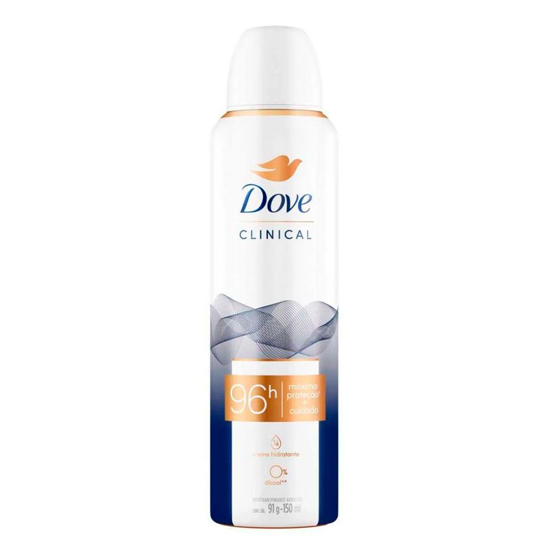 desodorante aerosol antitranspirante dove clinical original clean 96h 150ml