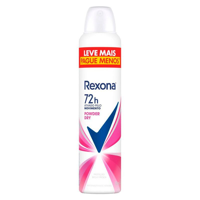 desodorante aerosol antitranspirante rexona power dry 250ml