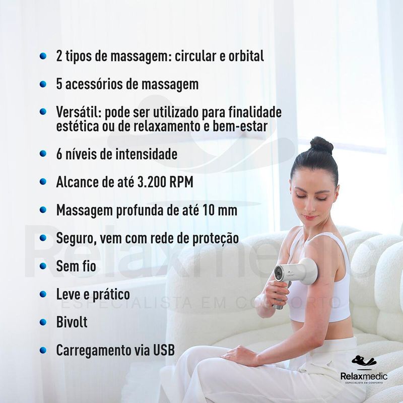 massageador corporal eletrico portátil orbit touch