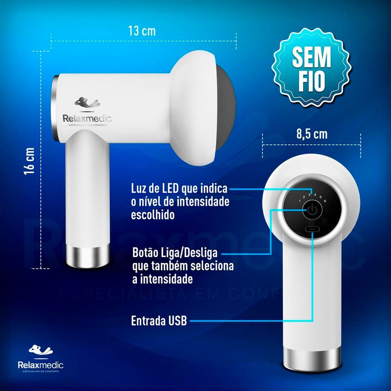 massageador corporal eletrico portátil orbit touch