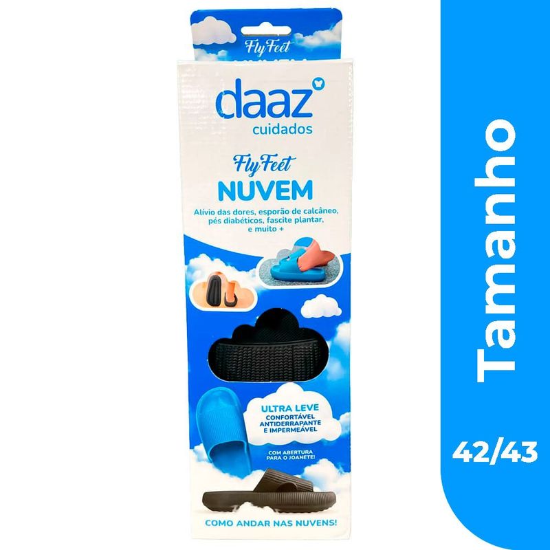 sandália nuvem ortopédica daaz preto 42/43