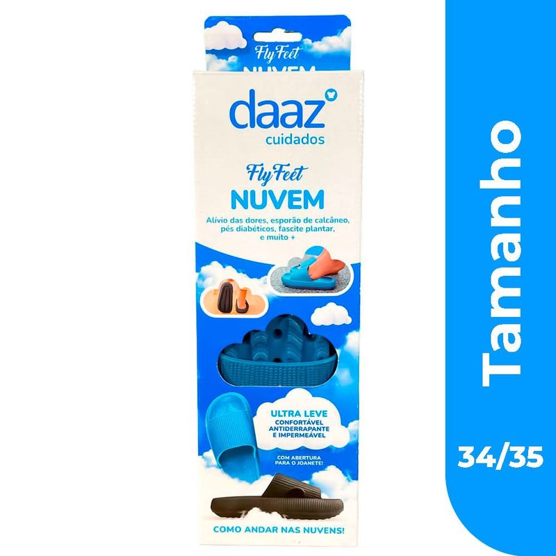 sandália nuvem ortopédica daaz azul 34/35