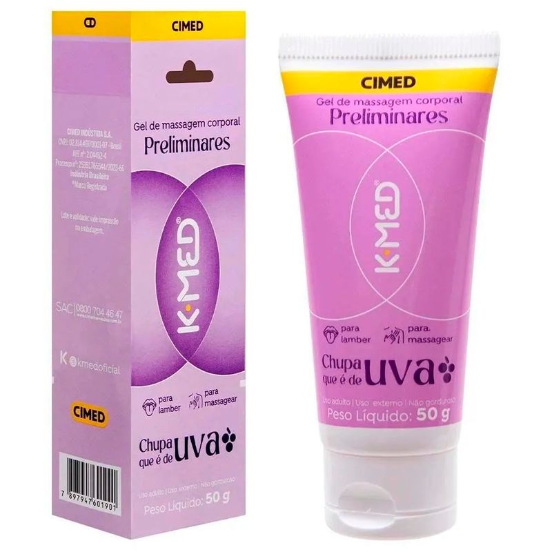 gel lubrificante k-med chupa que é de uva 50g