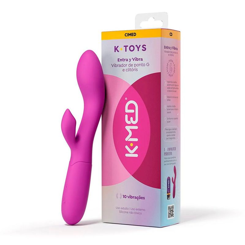 vibrador de ponto g e clitóris k-toys cimed 1 unidade