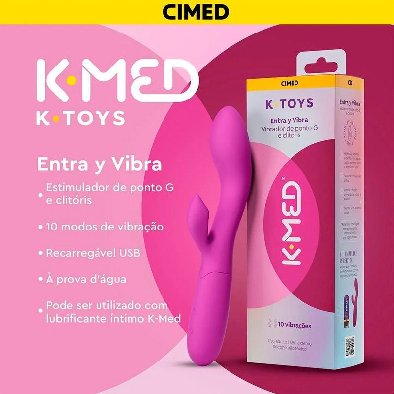 vibrador de ponto g e clitóris k-toys cimed 1 unidade