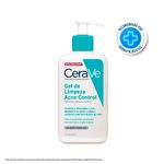gel de limpeza cerave acne control pele oleosa a acneica 340g