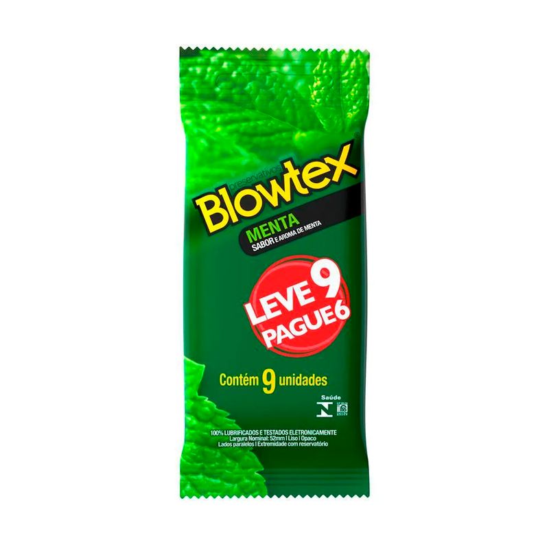 preservativo browtex menta leve 9 pague 6