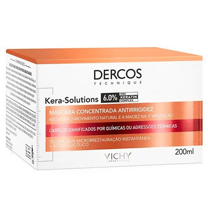 máscara capilar vichy kera solutions antirrigidez 200ml