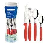 faqueiro 24 peças tramontina ipanema vermelho 23399791