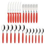 faqueiro 24 peças tramontina ipanema vermelho 23399791