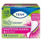 absorvente tena proteção diária discreet 14 unidades