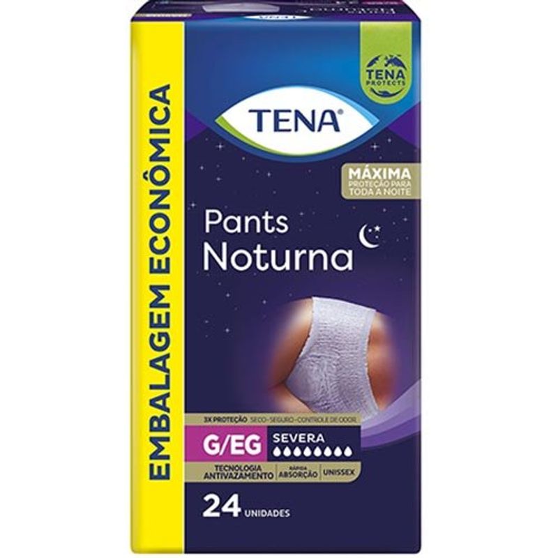 roupa íntima noturna tena g/eg 24 unidades