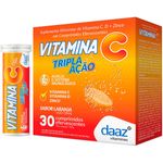 vitamina c tripla ação daaz 30 comprimidos efervescentes