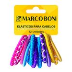 elástico para cabelo marco boni sortido 12 unidades