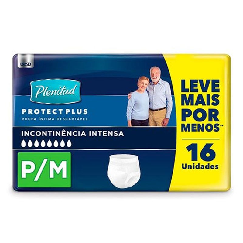 roupa íntima plenitud protect plus p/m 16 unidades