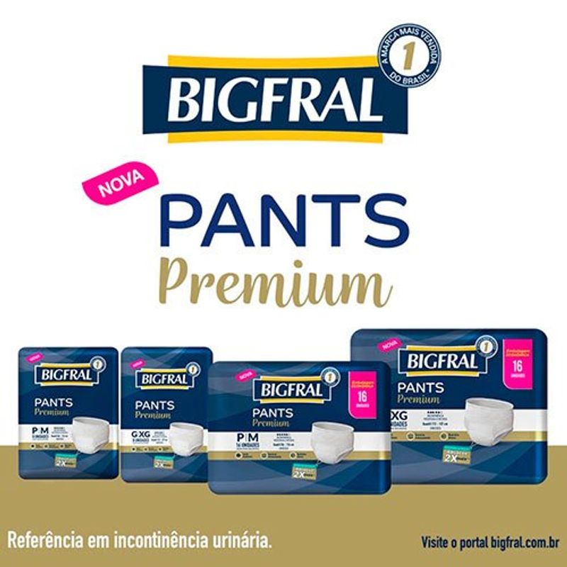 roupa íntima bigfral pants premium tamanho p/m 16 unidades