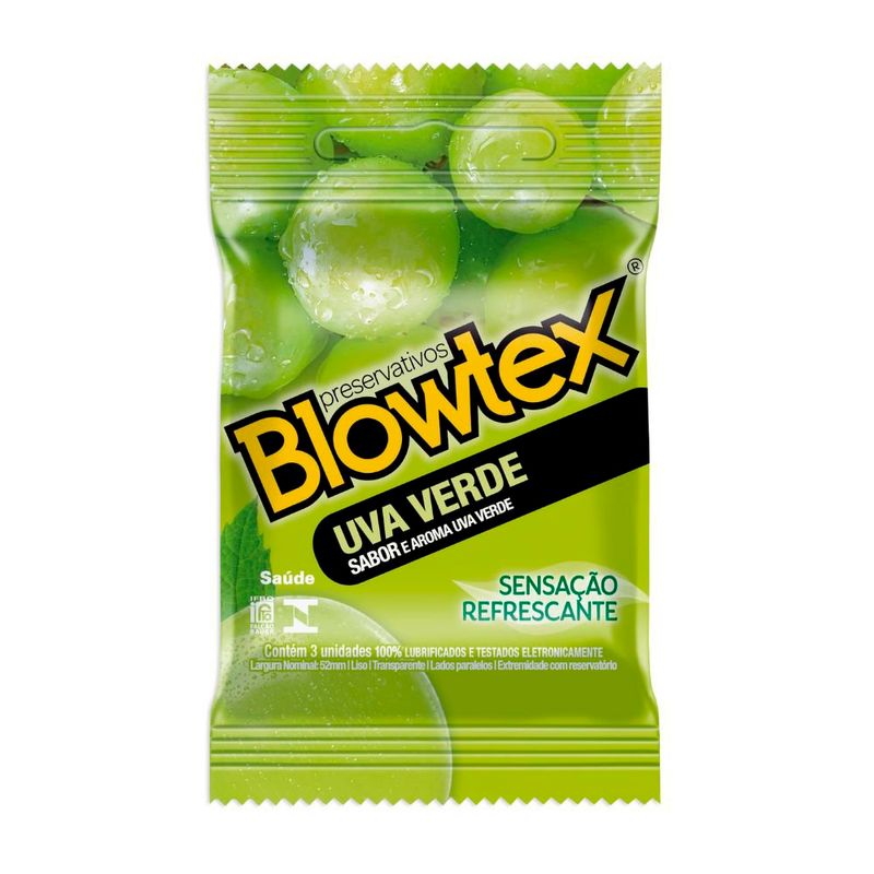 preservativos blowtex uva verde 3 unidades