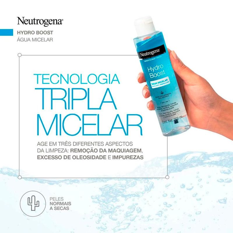 água micelar neutrogena hydro boost 200ml