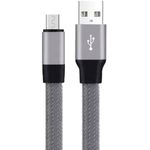 cabo micro usb elsys flat retrátil nylon fast 1 metro eacd0r11-2 (mp)