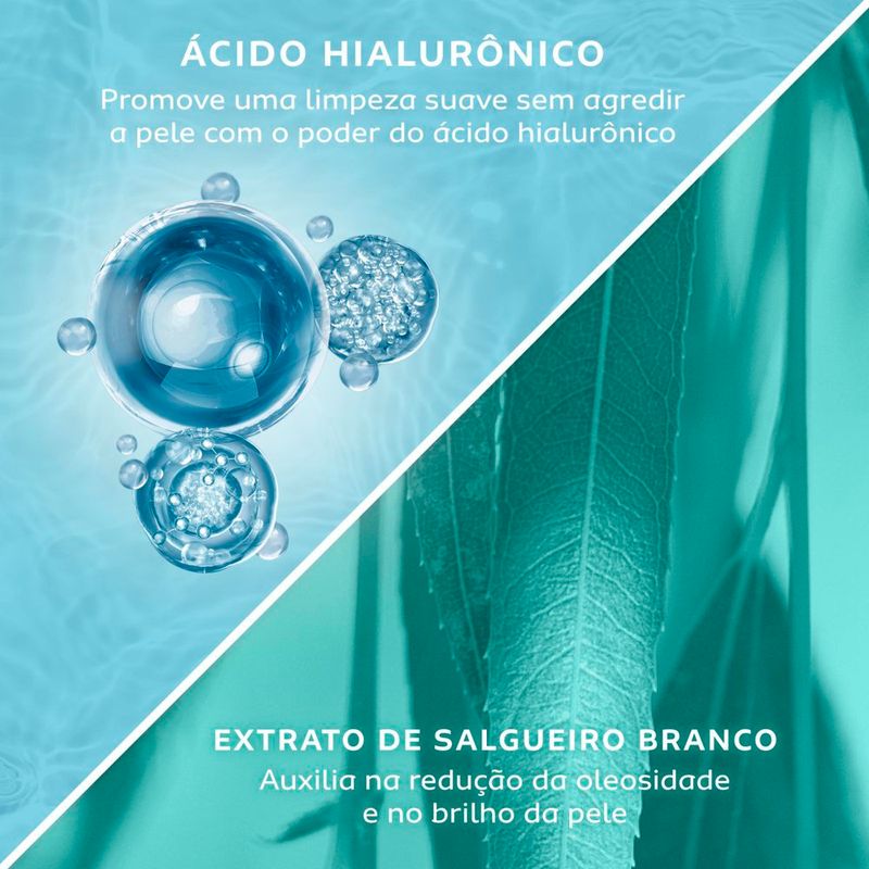 gel de limpeza facial monange anti-ressecamento ácido hialurônico e niacinamida 120g